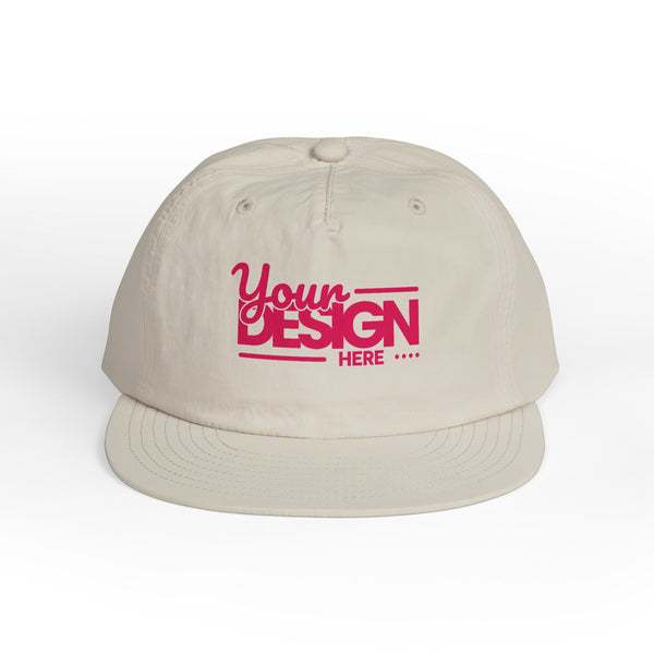 Custom Surf Cap – Lightweight Quick-Dry Recycled Nylon Snapback, Personalized Beach Hat with Breathable Mesh & Relaxed Fi