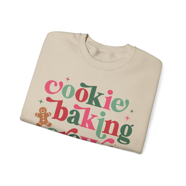 Cookie Baking Crew Christmas Sweatshirt – Fun Gingerbread & Cookie Baking Graphic Tee for Holiday Baking Lovers