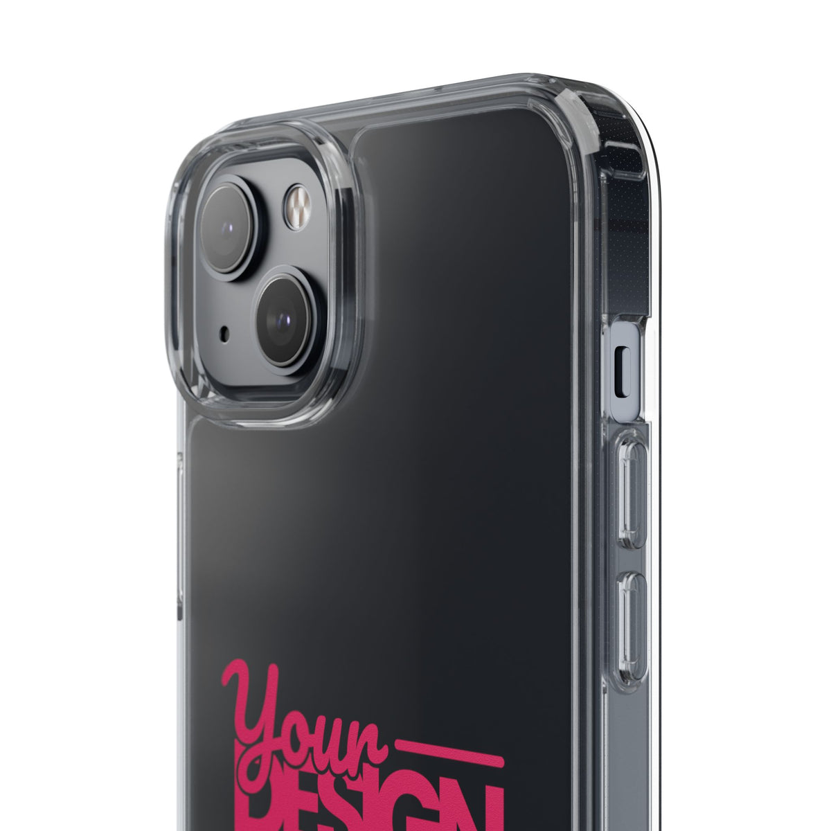 Clear Phone Case – Transparent Protective Cover with Custom Design (‘Your Design Here’), Personalized Case for iPhone