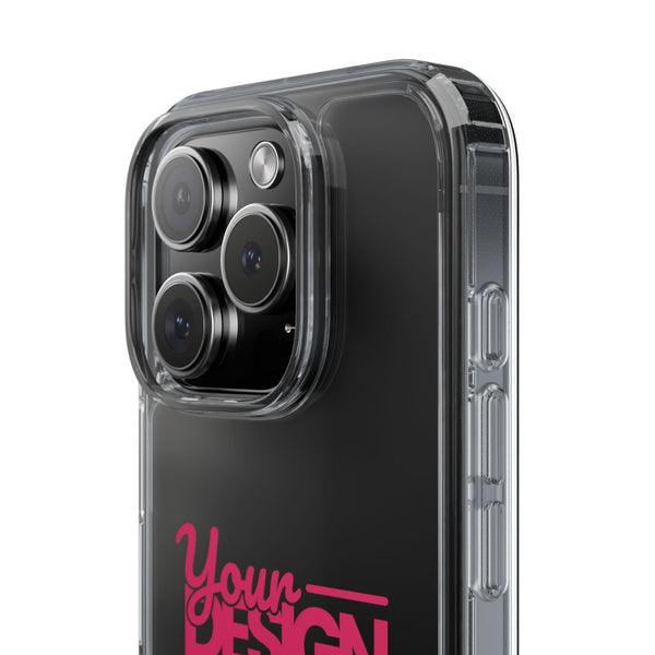 Clear Phone Case – Transparent Protective Cover with Custom Design (‘Your Design Here’), Personalized Case for iPhone