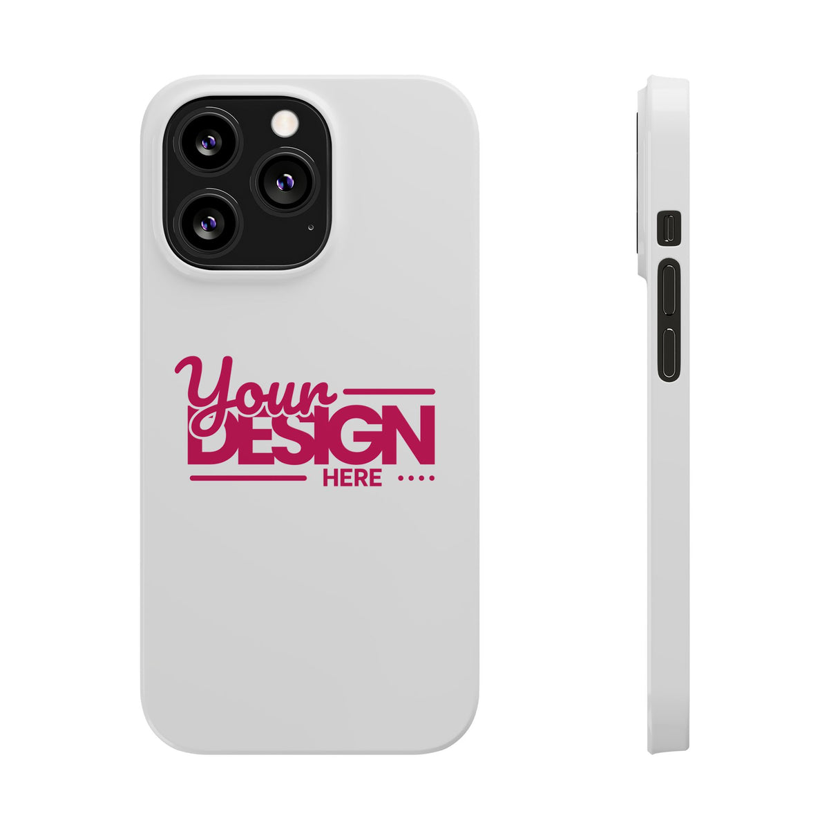 Customizable Slim Phone Case – Personalize Your Design with Name or Photo, Lightweight Protective Cover for iPhone
