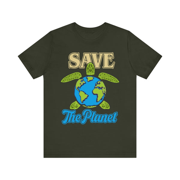 Save the Planet - Turtle Earth Graphic Tee, Ocean Conservation, Eco-Friendly Apparel, Environmental Awareness Shirt,