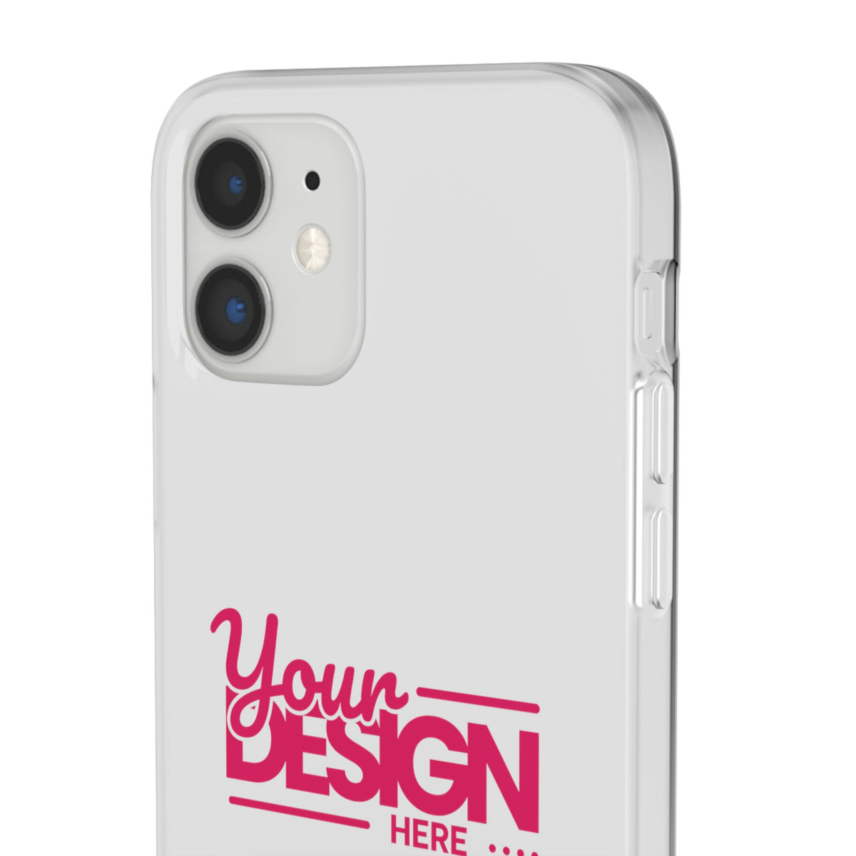 Customizable Flexi Phone Case – Personalize Your Design with Name or Photo, Flexible Protective Cover for iPhone