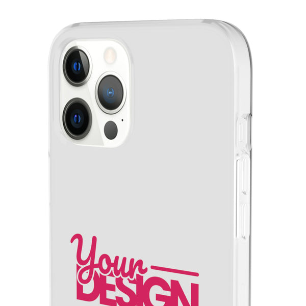 Customizable Flexi Phone Case – Personalize Your Design with Name or Photo, Flexible Protective Cover for iPhone