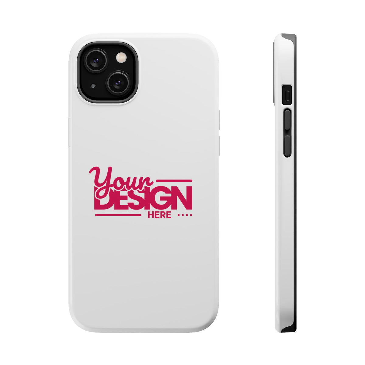 Durable Custom Magnetic Phone Case – Personalized Name or Photo Design, Shockproof Protective Cover for iPhone