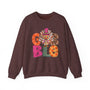 Funny Thanksgiving Sweatshirt – Gobble Turkey Graphic Sweater with Festive Colors and Pilgrim Hat