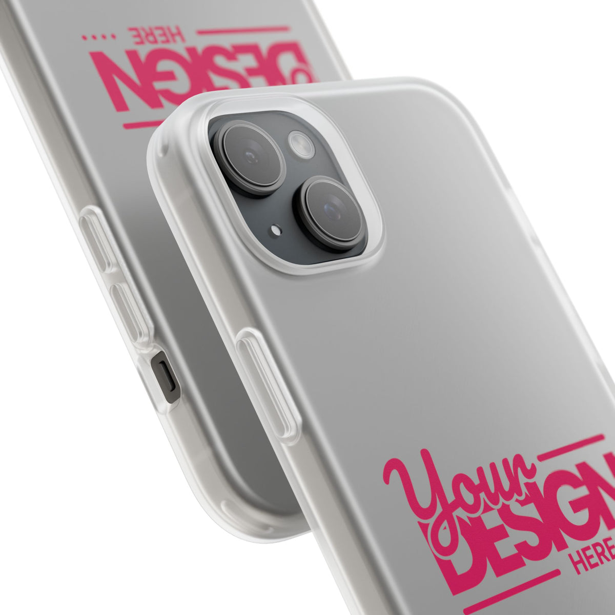 Customizable Flexi Phone Case – Personalize Your Design with Name or Photo, Flexible Protective Cover for iPhone