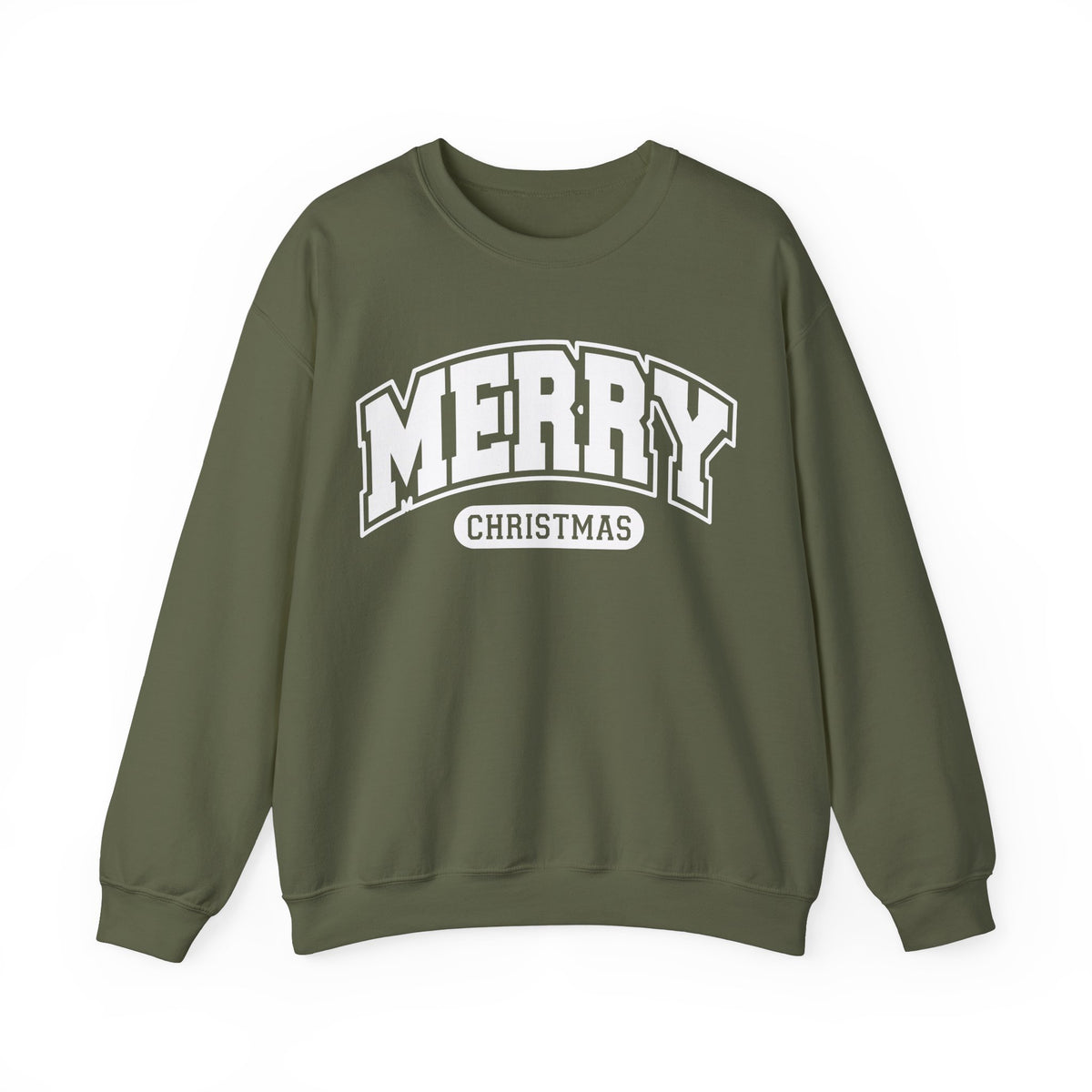 Merry Christmas Sweatshirt – Cozy Holiday Sweatshirt for Men & Women – Funny Christmas Sweater with Santa – Merry