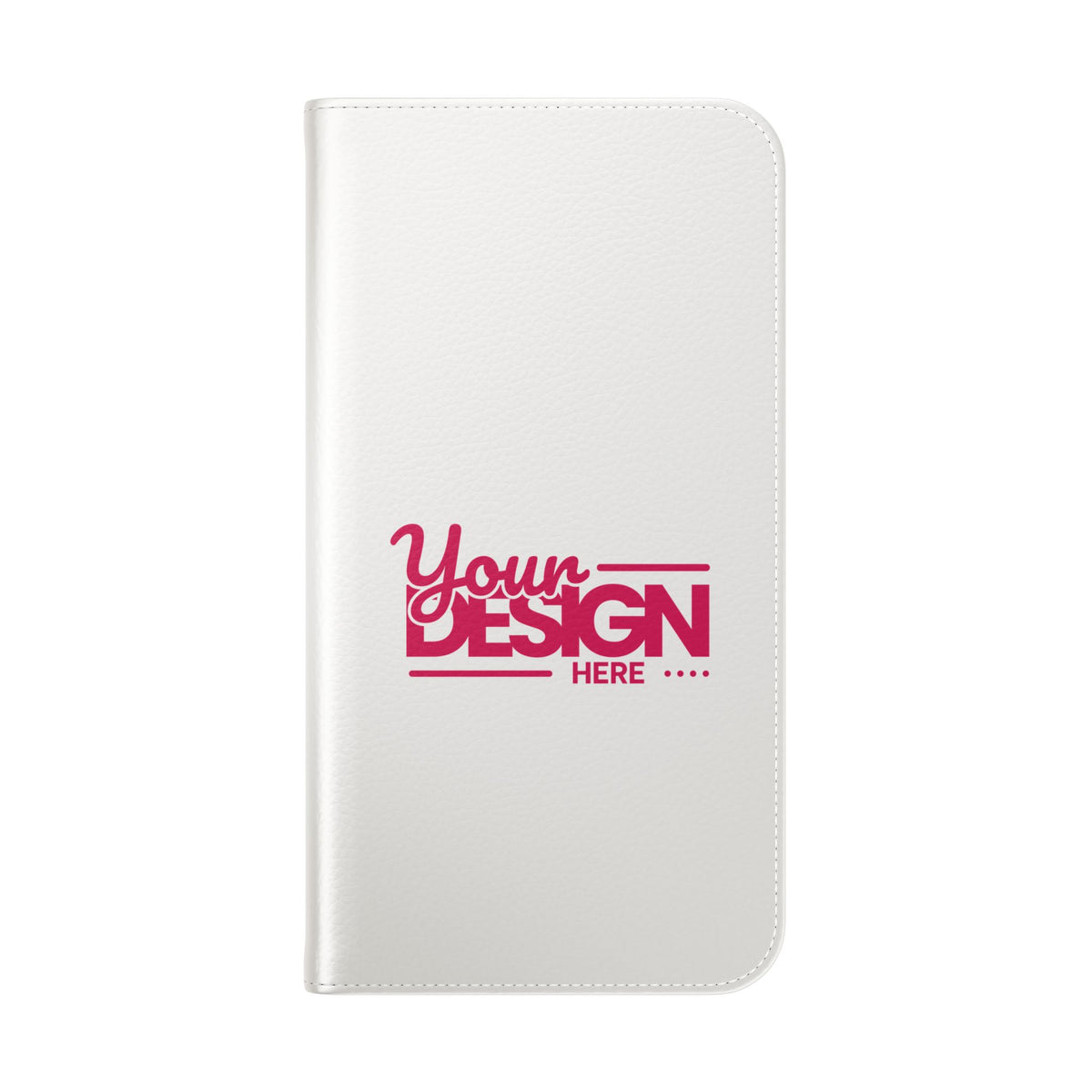 Customizable Flip Phone Wallet Case – ‘Your Design Here’ Folio Cover with Card Holder, Personalized Phone Case for iPhone