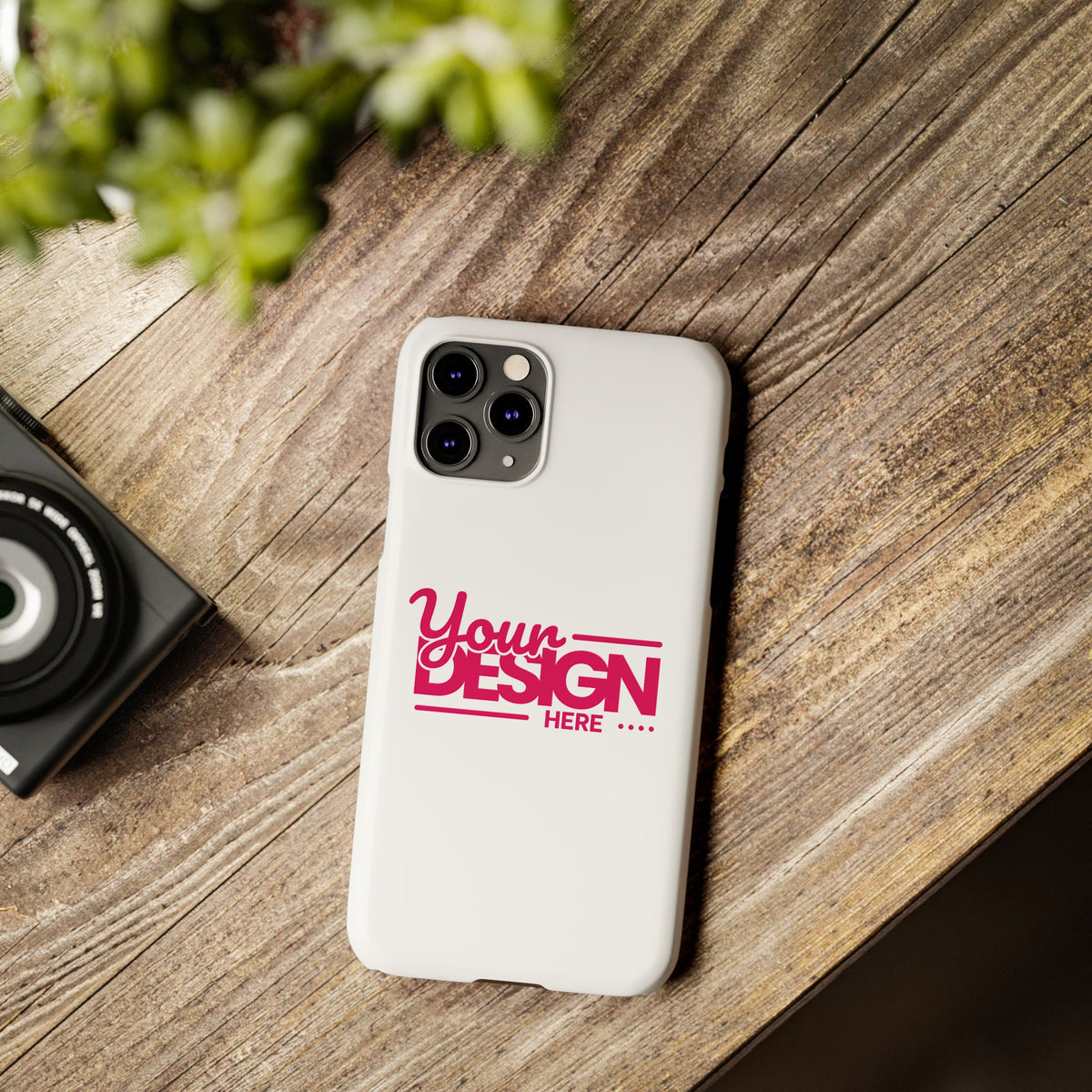 Customizable Slim Phone Case – Personalize Your Design with Name or Photo, Lightweight Protective Cover for iPhone