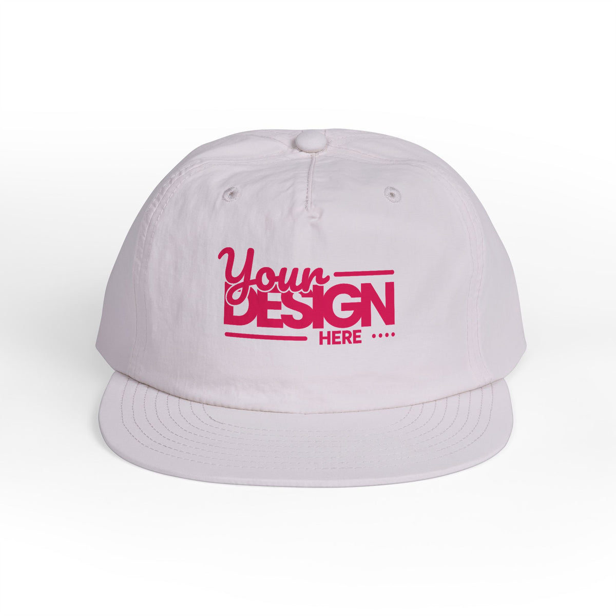 Custom Surf Cap – Lightweight Quick-Dry Recycled Nylon Snapback, Personalized Beach Hat with Breathable Mesh & Relaxed Fi