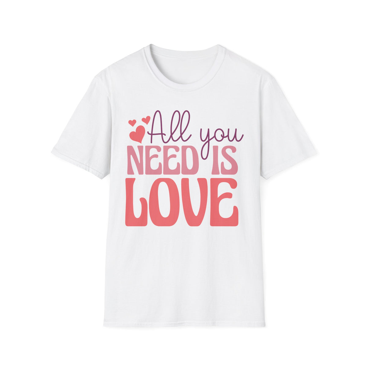 All You Need Is Love Valentine T-Shirt - Love Shirt - Heart Graphic Valentine's Tee