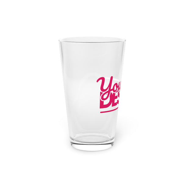 Custom 16oz Pint Glass, Personalized Drinkware for Parties, Gifts, Barware, Wedding Favors, Unique Keepsake