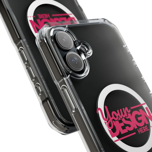 Magnetic Clear Phone Case – Custom ‘Your Design Here’ MagSafe-Compatible Impact-Resistant Cover for iPhone