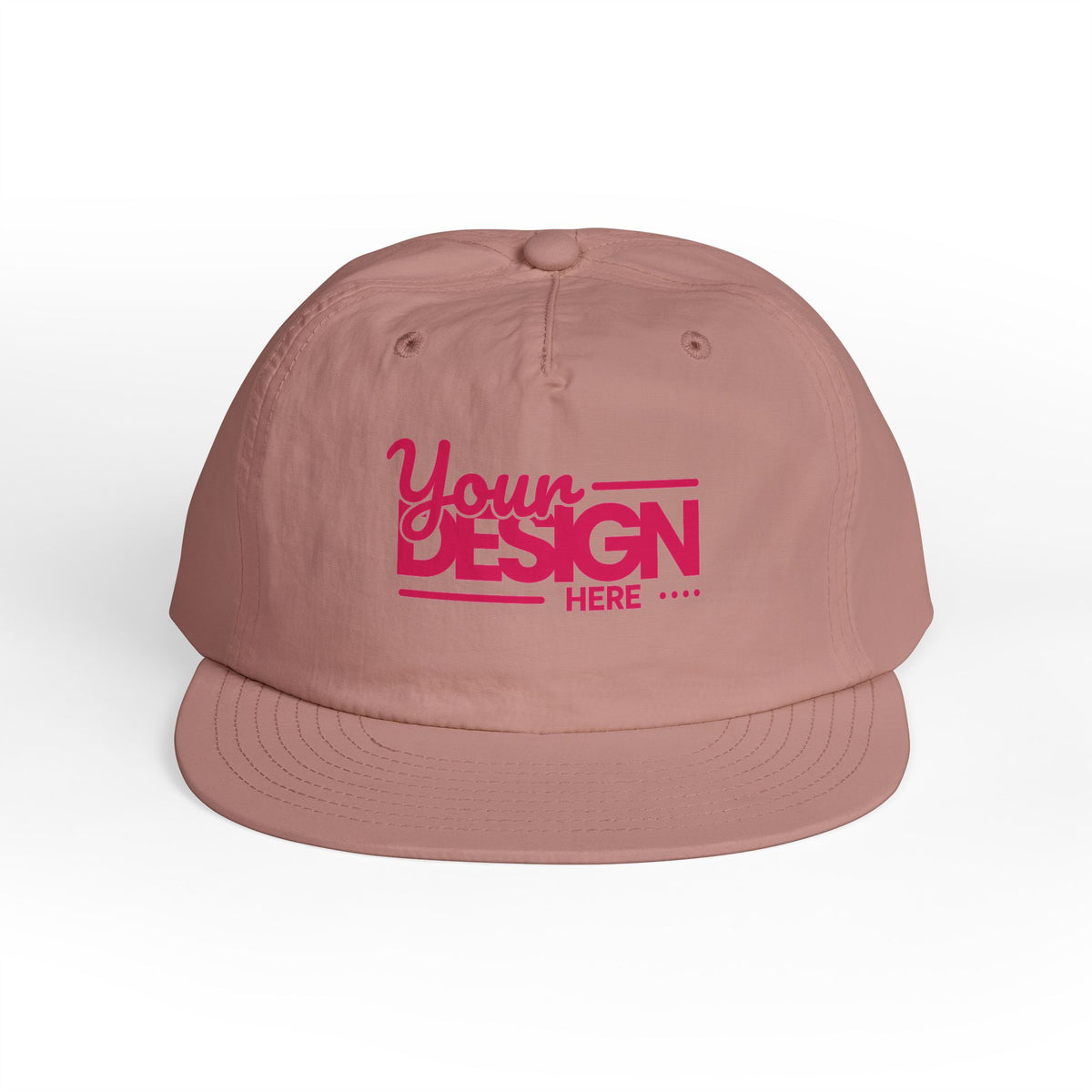 Custom Surf Cap – Lightweight Quick-Dry Recycled Nylon Snapback, Personalized Beach Hat with Breathable Mesh & Relaxed Fi