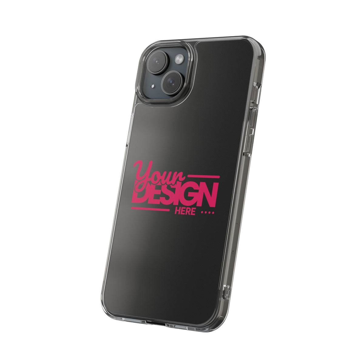 Customizable Clear Impact-Resistant Phone Case – Personalized Name or Photo Design, Transparent Shockproof Cover for iPhone