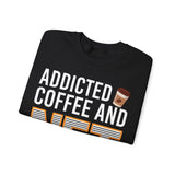 Addicted Coffee and NFT Crypto Crewneck Sweatshirt – Cryptocurrency Shirt for Enthusiasts, Traders, and Meme Lovers