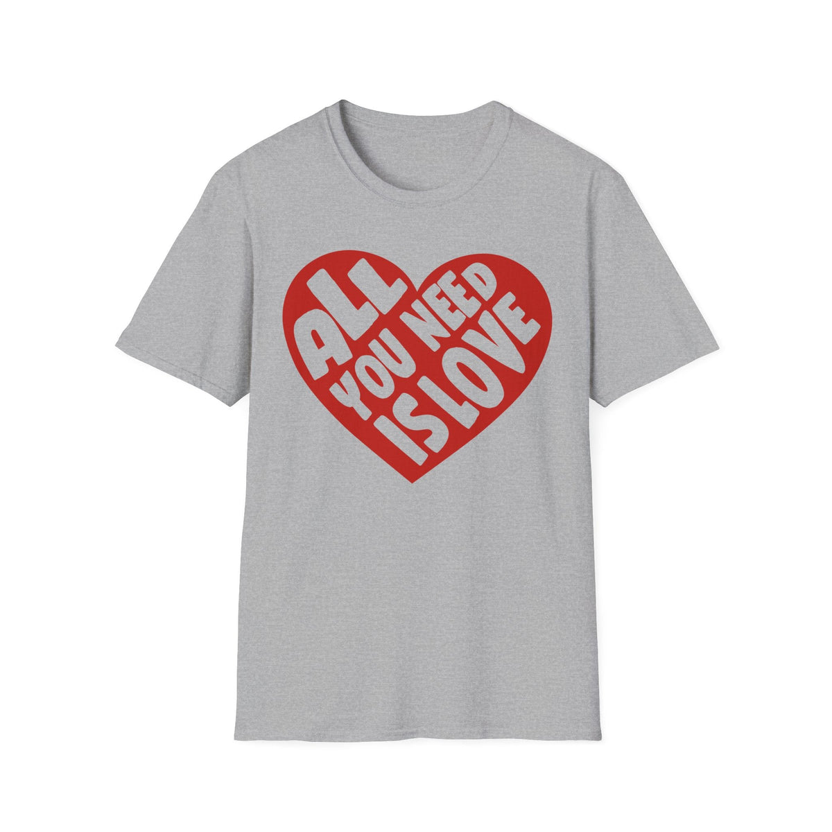 All You Need Is Love Heart Valentine T-Shirt - Love Shirt - Heart Graphic Valentine's Tee