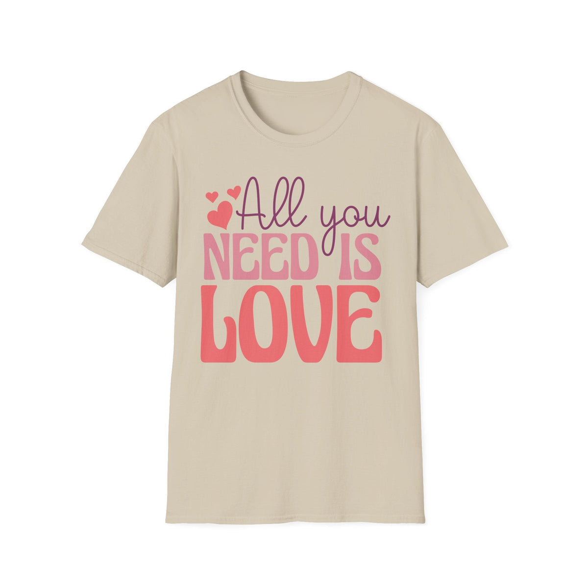 All You Need Is Love Valentine T-Shirt - Love Shirt - Heart Graphic Valentine's Tee