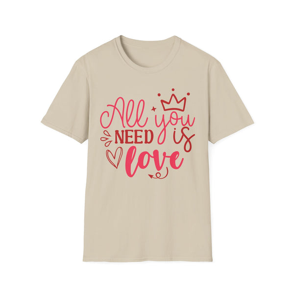 All You Need Is Love Valentine T-Shirt - Love Shirt - Heart Graphic Valentine's Tee