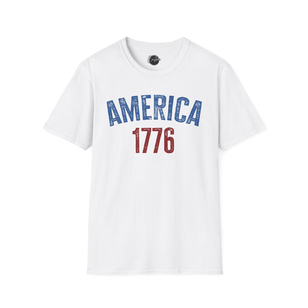 America 1776 - 4th of July shirt, USA flag shirt, Red white blue tee, Patriotic - t-shirt, American pride tee