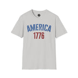 America 1776 - 4th of July shirt, USA flag shirt, Red white blue tee, Patriotic - t-shirt, American pride tee