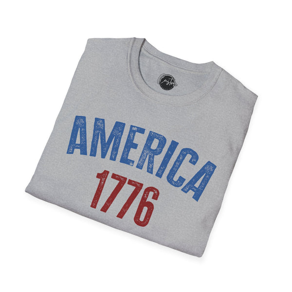 America 1776 - 4th of July shirt, USA flag shirt, Red white blue tee, Patriotic - t-shirt, American pride tee