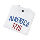 America 1776 - 4th of July shirt, USA flag shirt, Red white blue tee, Patriotic - t-shirt, American pride tee