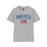 America 1776 - 4th of July shirt, USA flag shirt, Red white blue tee, Patriotic - t-shirt, American pride tee