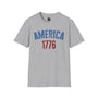 America 1776 - 4th of July shirt, USA flag shirt, Red white blue tee, Patriotic - t-shirt, American pride tee