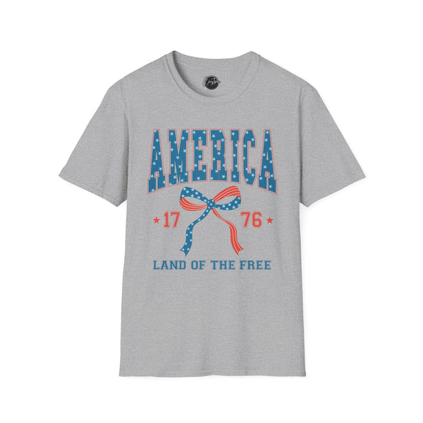 America 1776 Land of The FREE - 4th of July shirt, USA flag shirt, Red white blue tee, Patriotic - t-shirt, American pride tee