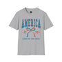 America 1776 Land of The FREE - 4th of July shirt, USA flag shirt, Red white blue tee, Patriotic - t-shirt, American