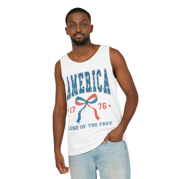 America 1776 Land of the Free Unisex Garment-Dyed Tank Top