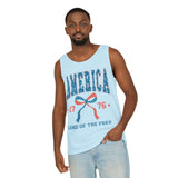 America 1776 Land of the Free Unisex Garment-Dyed Tank Top