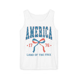 America 1776 Land of the Free Unisex Garment-Dyed Tank Top