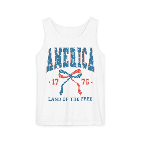 America 1776 Land of the Free Unisex Garment-Dyed Tank Top