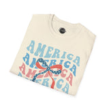 America 2 - 4th of July shirt, USA flag shirt, Red white blue tee, Patriotic - t-shirt, American pride tee