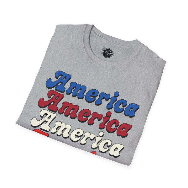 America - 4th of July shirt, USA flag shirt, Red white blue tee, Patriotic - t-shirt, American pride tee