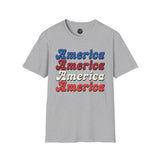 America - 4th of July shirt, USA flag shirt, Red white blue tee, Patriotic - t-shirt, American pride tee