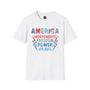 America, Independence, Freedom, Power & Brave - 4th of July shirt, USA flag shirt, Red white blue tee, Patriotic - t-shirt, American pride tee