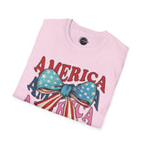 America July 4th - 4th of July shirt, USA flag shirt, Red white blue tee, Patriotic - t-shirt, American pride tee