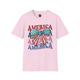 America July 4th - 4th of July shirt, USA flag shirt, Red white blue tee, Patriotic - t-shirt, American pride tee