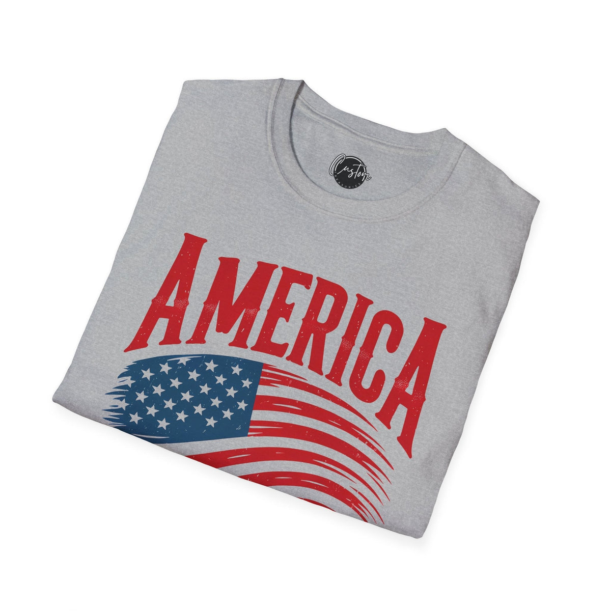 America Land of the Free - 4th of July shirt, USA flag shirt, Red white blue tee, Patriotic - t-shirt, American pride