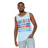 America Unisex Garment-Dyed Tank Top