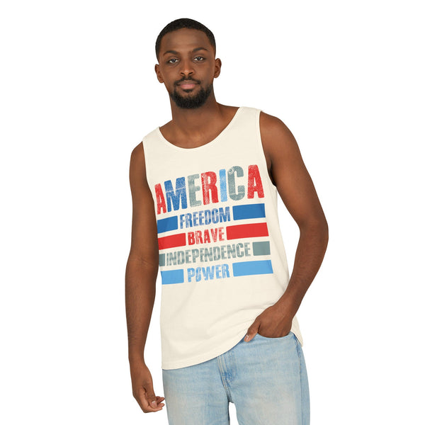 America Unisex Garment-Dyed Tank Top