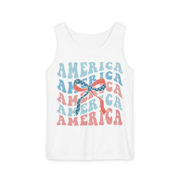 America Unisex Garment-Dyed Tank Top