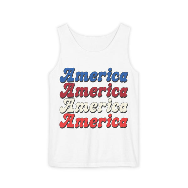 America Unisex Garment-Dyed Tank Top