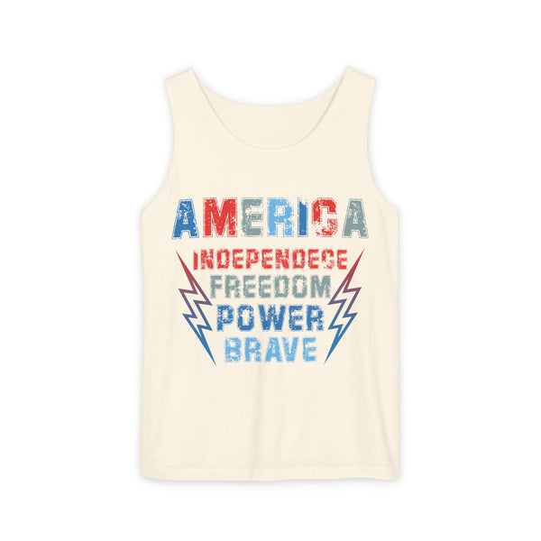 America Unisex Garment-Dyed Tank Top