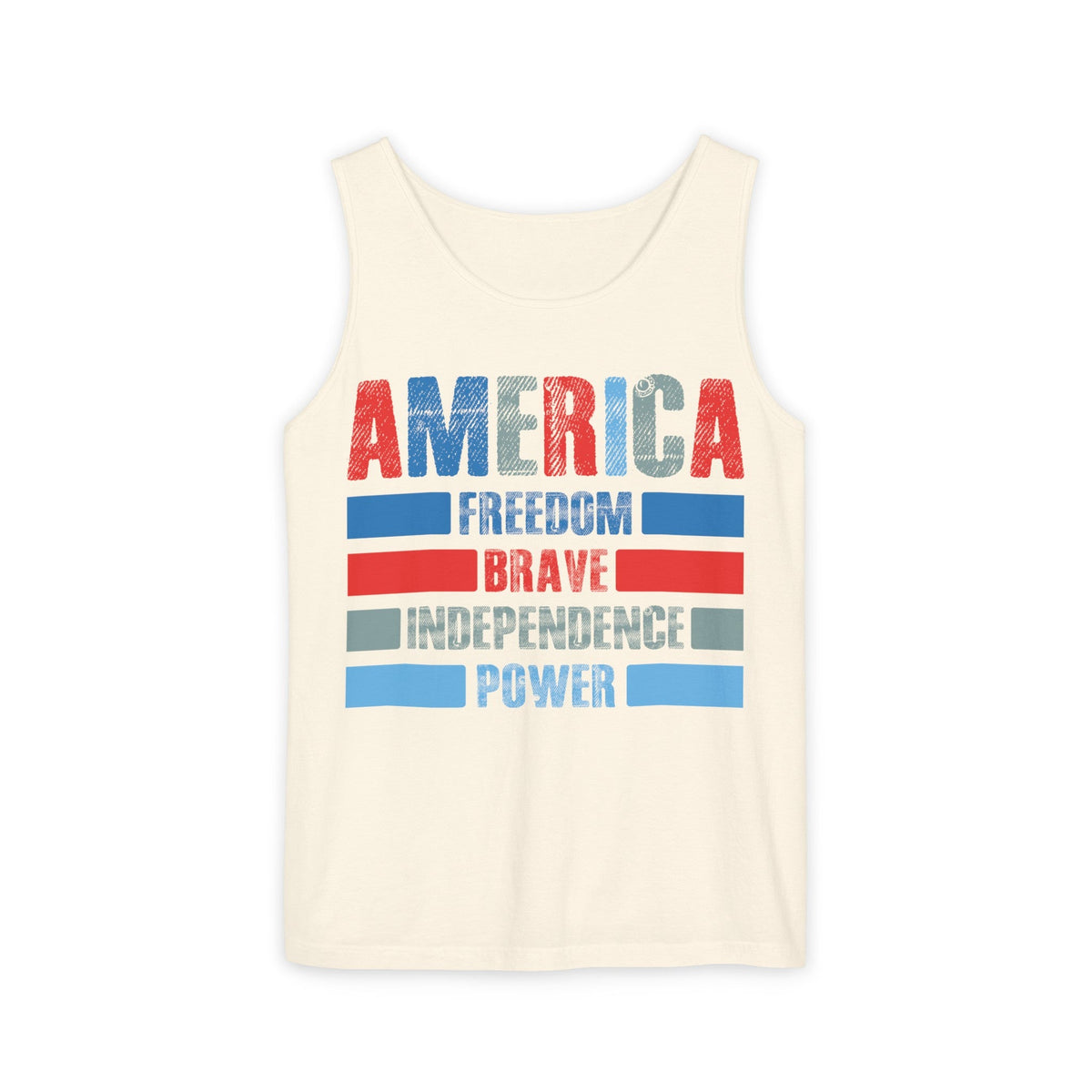 America Unisex Garment-Dyed Tank Top