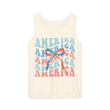 America Unisex Garment-Dyed Tank Top